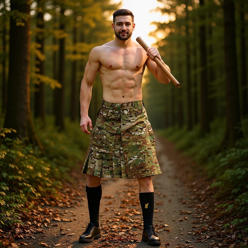 酋长苏格兰战术男士个性迷彩裙 真人CS战术装扮拍摄服装道具