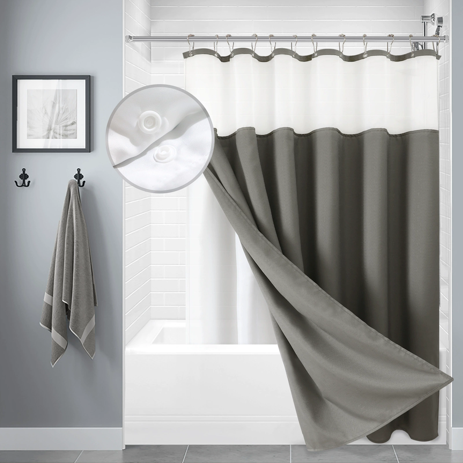 Bamboo waterproof curtain, Amazon, (Cross-border trading)