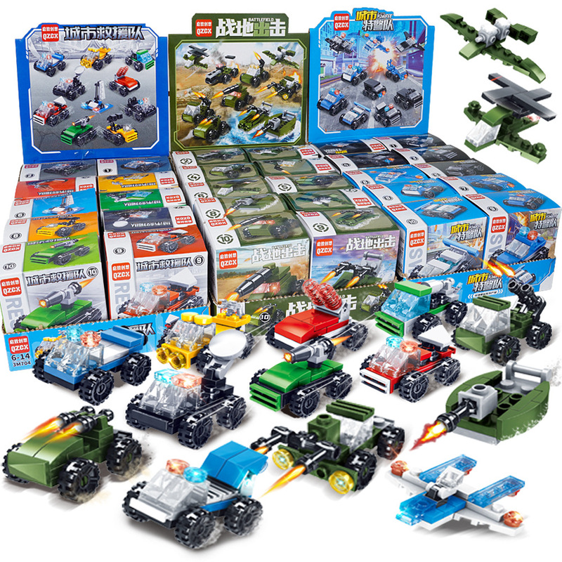Compatible with Military Tanks, Aircraft, Fire-Fighting Equipment, DIY Small Particle Assembly Educational Building Blocks, Children's Toys, Gifts