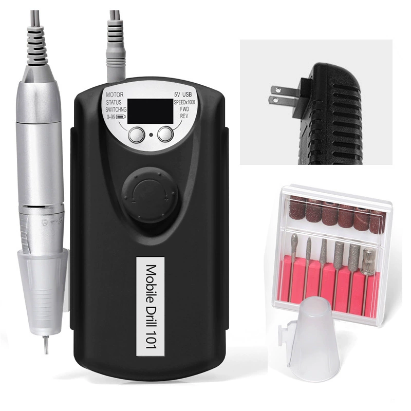 Electric Nail Drill Machine, multi-model sanding/milling kit, USB portable, 0.6 kg