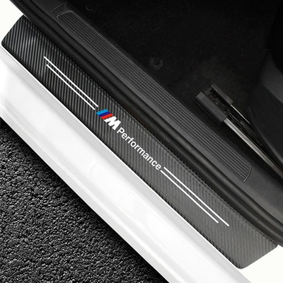 Other Automotive Interior Supplies trade for car sill strip - bmw-m-logo-carbon-fiber-leather-threshold-strip-4-pack