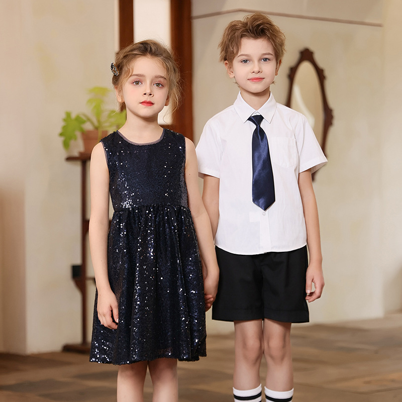 Ropa de actuación del coro del Día del Niño para niños, estudiantes de jardín de infantes, estudiantes de primaria y secundaria, recitación de poesía, discursos, ropa de actuación de danza para niñas