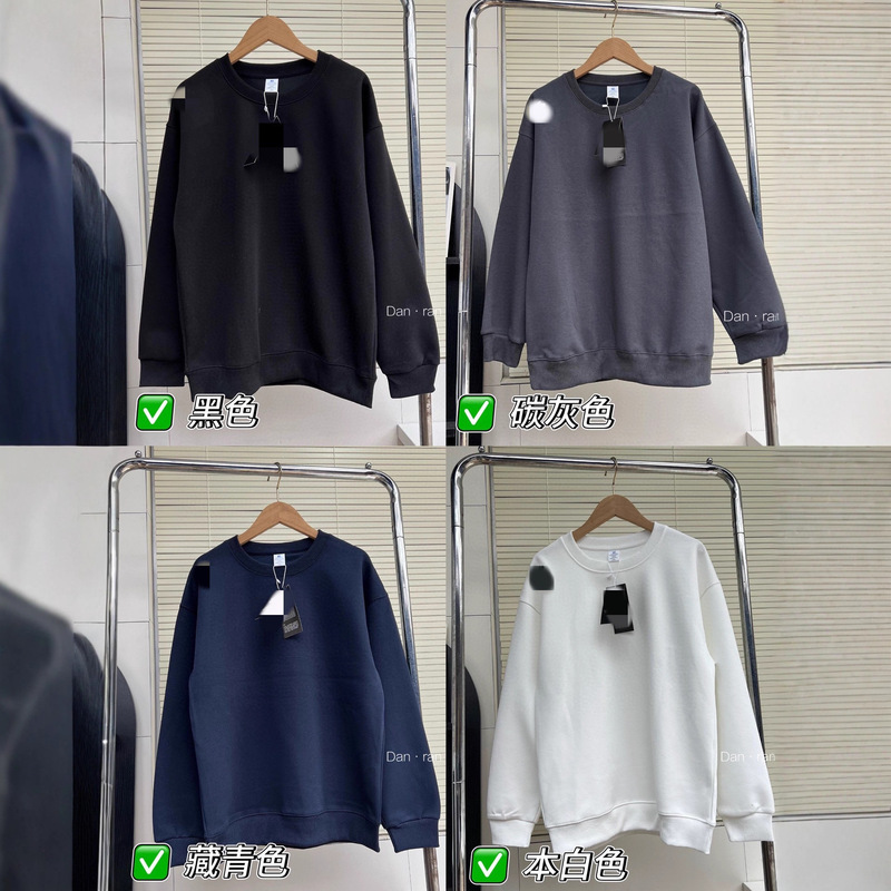 D Brand Winter Couple's New Upgraded Mink Velvet Round Neck Sweatshirt with Fleece Lining and Thickened Pullover Sweatshirt Top