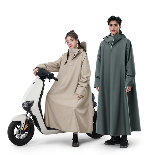 Electric Bike Full-Body Integrated Heavy-Duty Raincoat for Motorcycle Use, Adult Riding Rain Poncho for Women