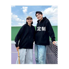 秋冬季华夫格厚款加绒拉帽卫衣开衫男女同款制定工装团体服印LOGO