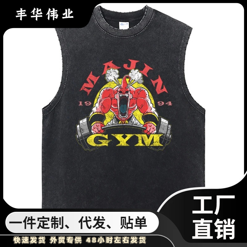 Streetwear Gym Sleeveless T-Shirt Vintage Sports Tank Top Sleeveless Dragon Ball Anime Graphic Harajuku Cotton Vest t Streetwear Gym Sleeveless T-Shirt Vintage Sports Tank Top Sleeveless Dragon Ball Anime Graphic Harajuku Cotton Vest t