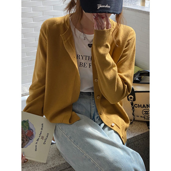 Knitted Cardigan Women's Outer Wear High-end Autumn Wear 2025 New Explosions Sweater Coat Autumn Thin Top