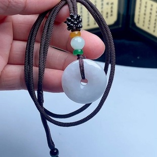Burmese Material Ice Bottom Moist White Safety Buckle Necklace Natural Jade A-Grade Pendant Genuine Sihui Jewelry Jade Wholesale