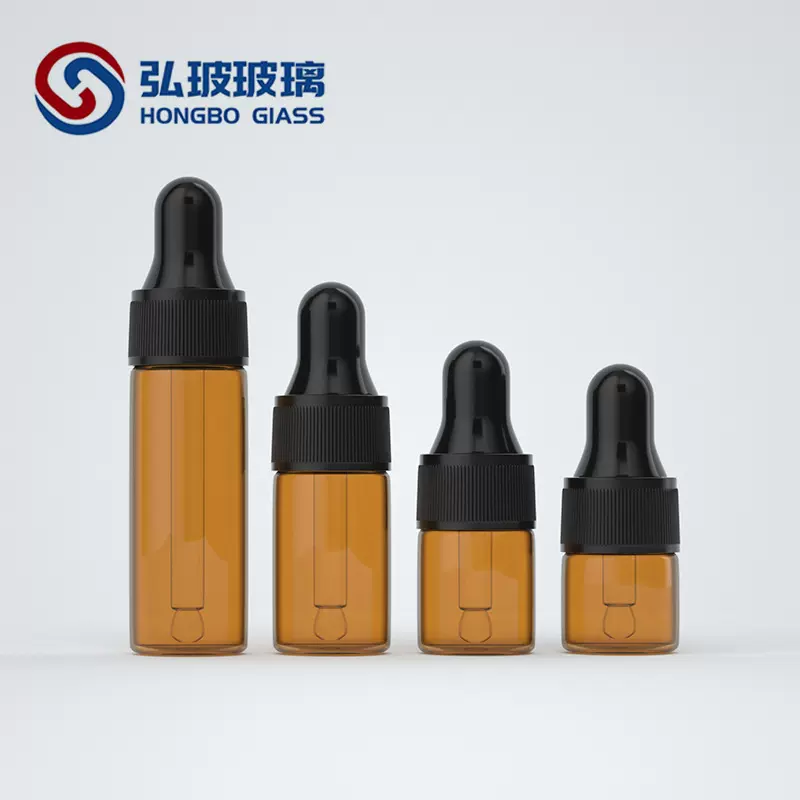 厂家现货1ml精油瓶 2ml3ml茶色滴管瓶 玻璃分装调配瓶 小精油瓶