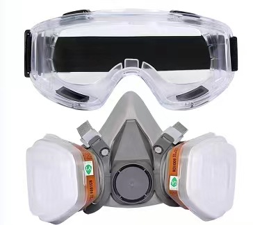 Máscara protectora para pintura en aerosol con filtro de caucho al por mayor transfronterizo Máscara de gas industrial 6200