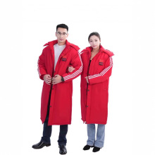 中学生冬季加厚长款男女防寒服新款高中生艺考过膝班服学院中戏