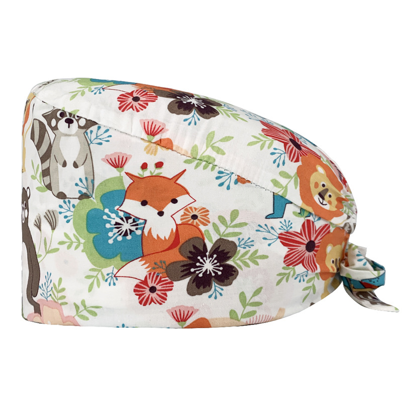 Nuevo Gorro de Enfermera para UCI con Lindos Estampados, Algodón Puro, Gorro de Cocina, Odontología, Belleza y Medicina, Unisex, en Existencia.