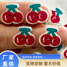 红色樱桃可爱水果卡通纽扣毛衣开衫洞洞鞋装饰品diy手账本材料包
