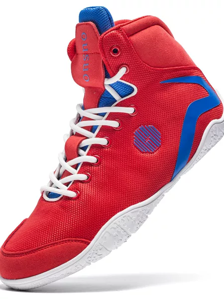 Professional Men's and Women's Boxing Shoes Training Shoes Fighting Competition Free Fighting White Large Size Breathable Sanda Special High Top