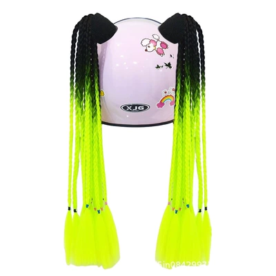 Motosiklet dəbilqələri, Decoration Takeaway - 2-thin-black-and-green-strips