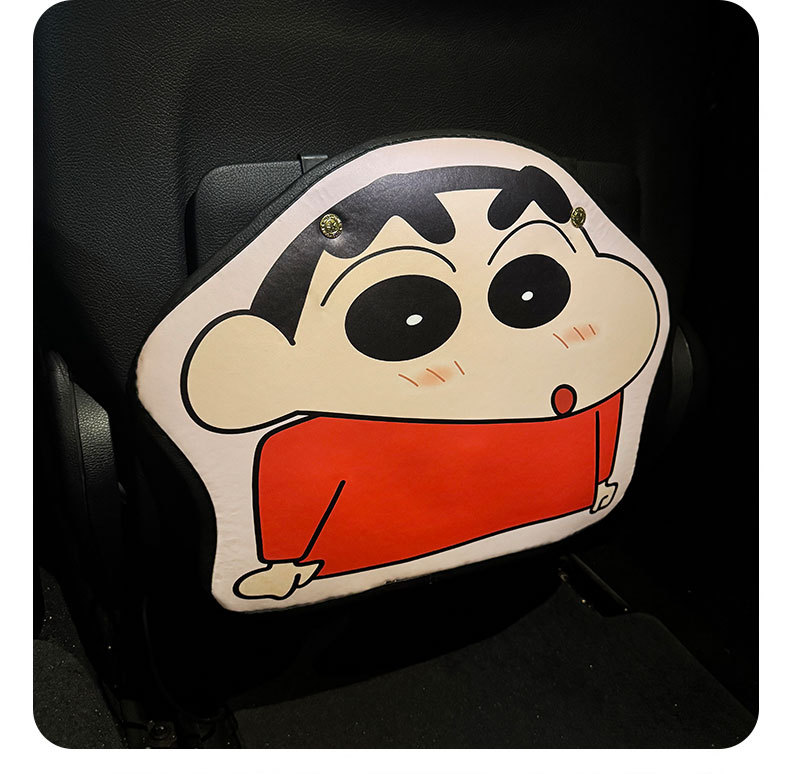 Crayon Shin-Chan Car Seat Back Anti-Kick Pad for Women Cute Car Leather Seat Back Anti-Fouling Pad Cartoon Protective Pad