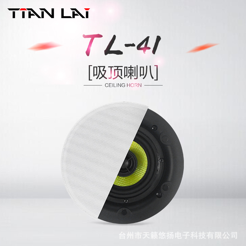 4inch Ceiling-Mounted Fixed-Resistance Ceiling Speakers Embedded with Coaxial Sound Quality with Crossover Magnetic Stereo Sound Hifi