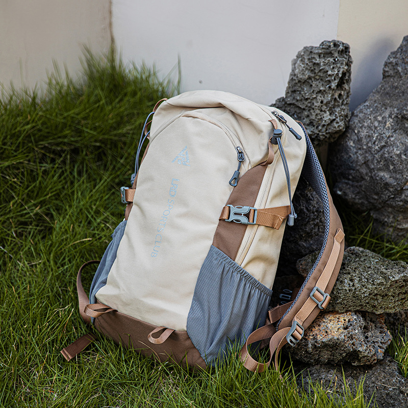 2025 nueva bolsa de viaje de doble hombro para mujer mochila ligera de gran capacidad bolsa de montañismo multifuncional para caminar por la montaña