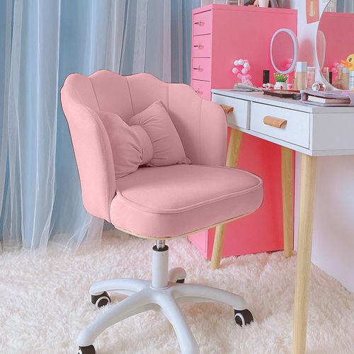 Chair Girls Cute Bedroom Dormitory Computer Chair Comfortable Swivel Lift Backrest Desk Chair Cosmetic Stool Writing Chair