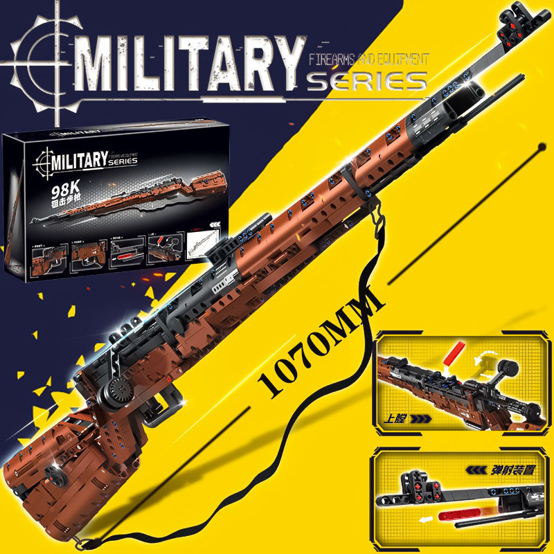 Desert Eagle Pistol Sniper Rifle Building Blocks Cross-Border Assembly Can Fire Ak47 Kar98K Combat Rifle Toy Desert Eagle Pistol Sniper Rifle Building Blocks Cross-Border Assembly Can Fire Ak47 Kar98K Combat Rifle Toy