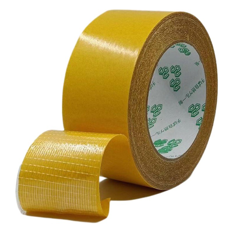 Cinta de fibra de vidrio piso fuerte pegamento piso cuero Super pegajoso Cruz malla de fibra cinta de malla de doble cara