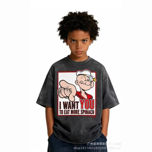 �¿�Popeye����ˮ�ֿ�ͨ����ˮϴ�͹���Ů��ͯ�bT ShirtT������