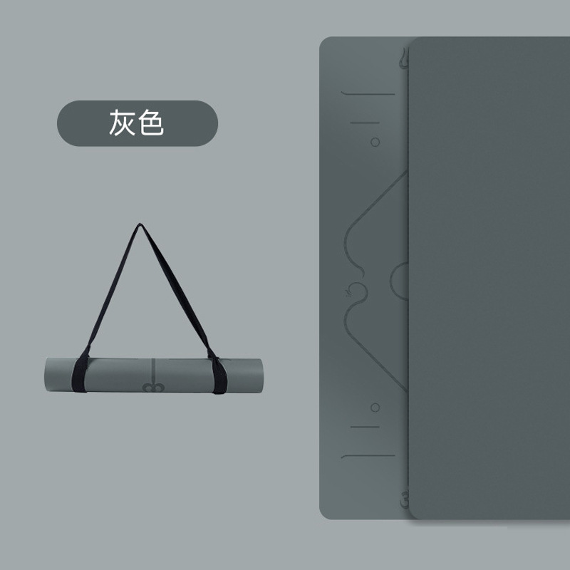 Alfombrilla de yoga de caucho natural PU, para Pilates y fitness, antideslizante, insonorizada, absorbe el sudor, uso doméstico