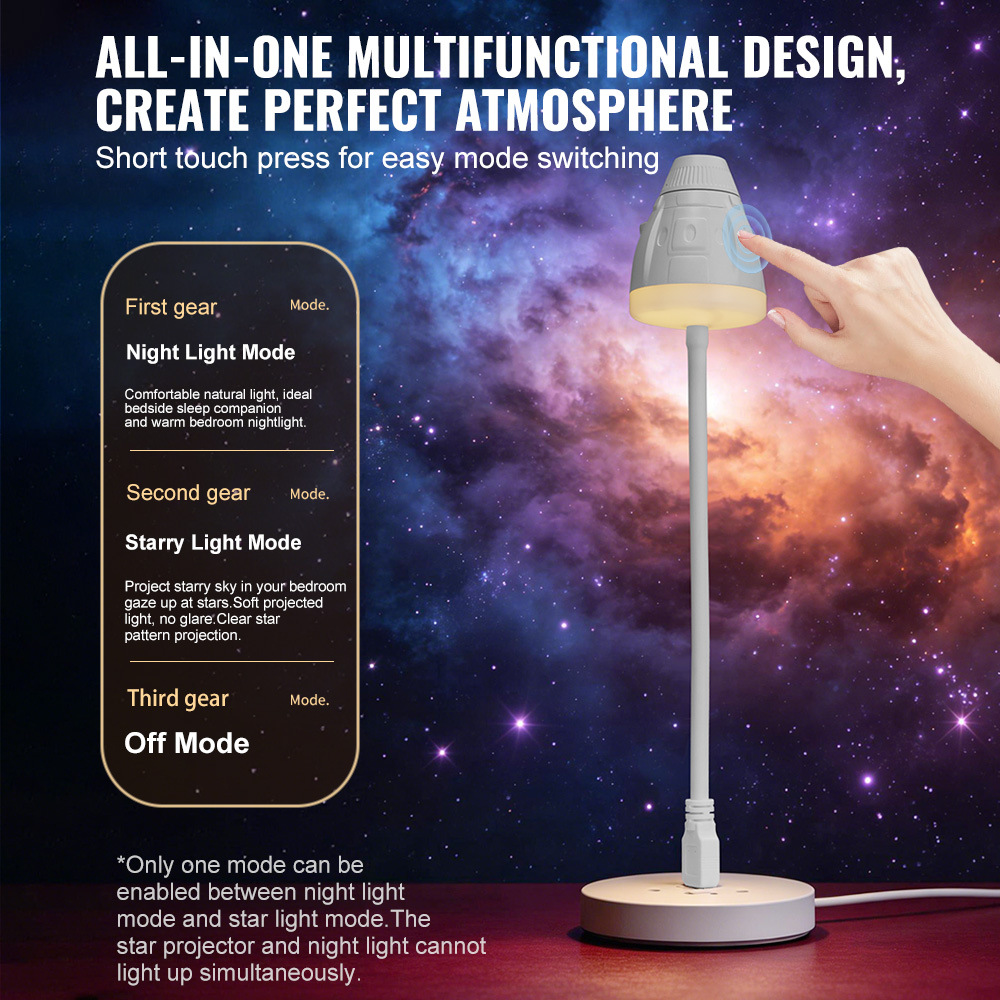 Lámpara de proyección de cielo estrellado OEM certificación CE lámpara de proyección de cielo estrellado reemplazable lámpara de proyección de cielo estrellado USB lámpara de Ambiente lámpara de noche pequeña image 5
