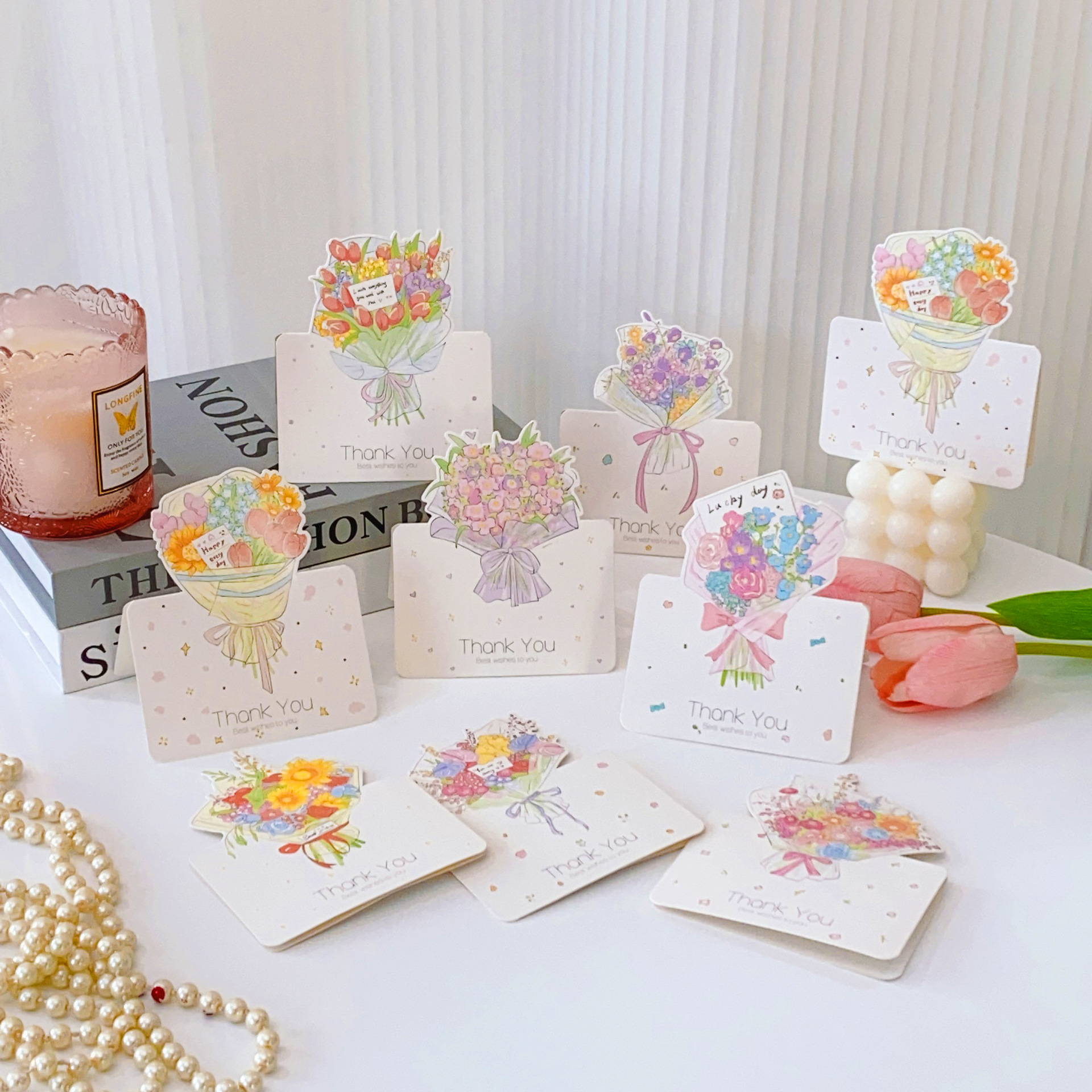 card Event & Party Supplies 10 Pieces Quantity Valentine's Day Sweet Letter Flower Paper Holiday Daily Card
