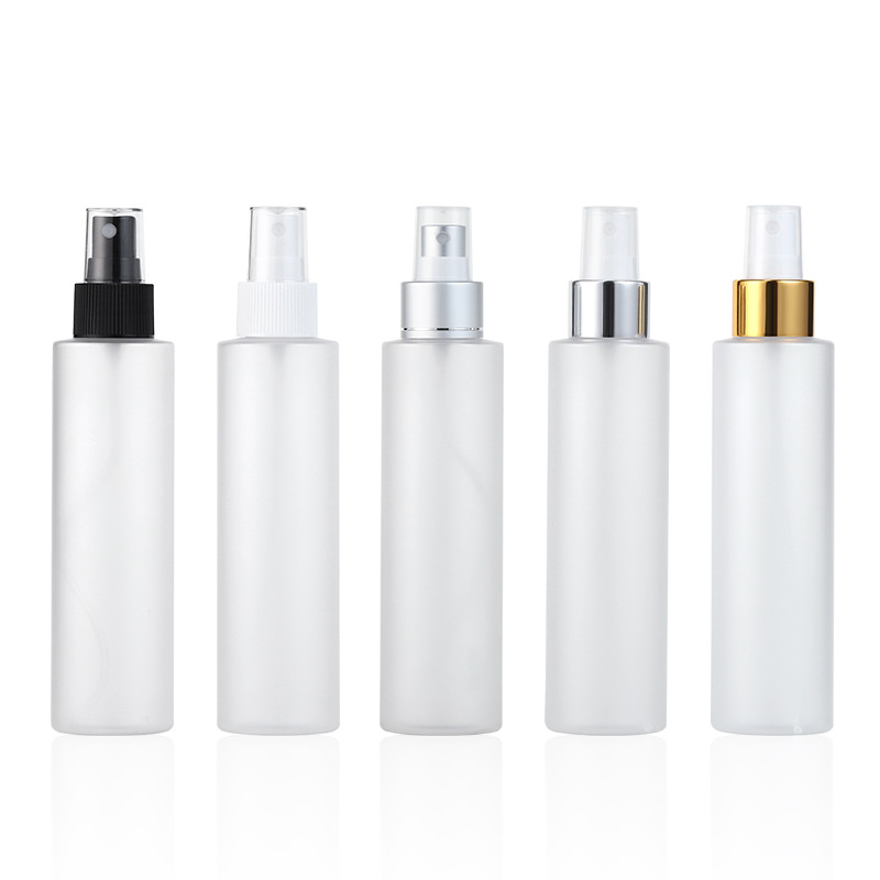 En stock 150ML botella de tóner de plástico para mascotas removedor de maquillaje botella de agua puro Rocío sub-embalaje botella de spray cosmético botella de spray esmerilado
