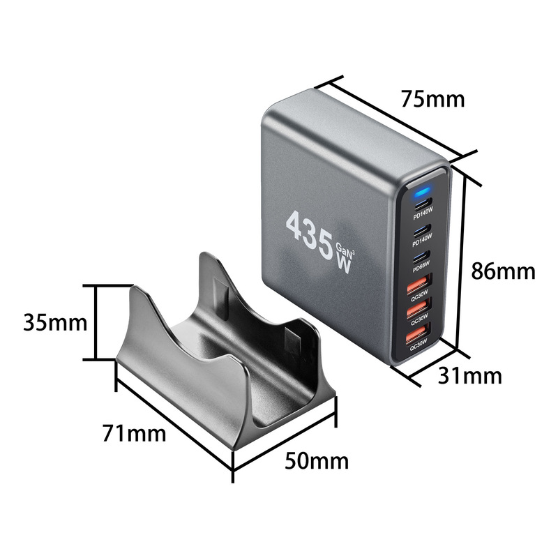 140W ハイパワー PD3.1 充電器 470W 窒化ガリウム PD 充電器 435W 多機能デスクトップ アダプター|undefined