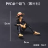 Black shirt without base, sitting posture Luffy