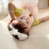 Summer children's white hair accessory, headband from pearl for early age, 2021 collection, floral print