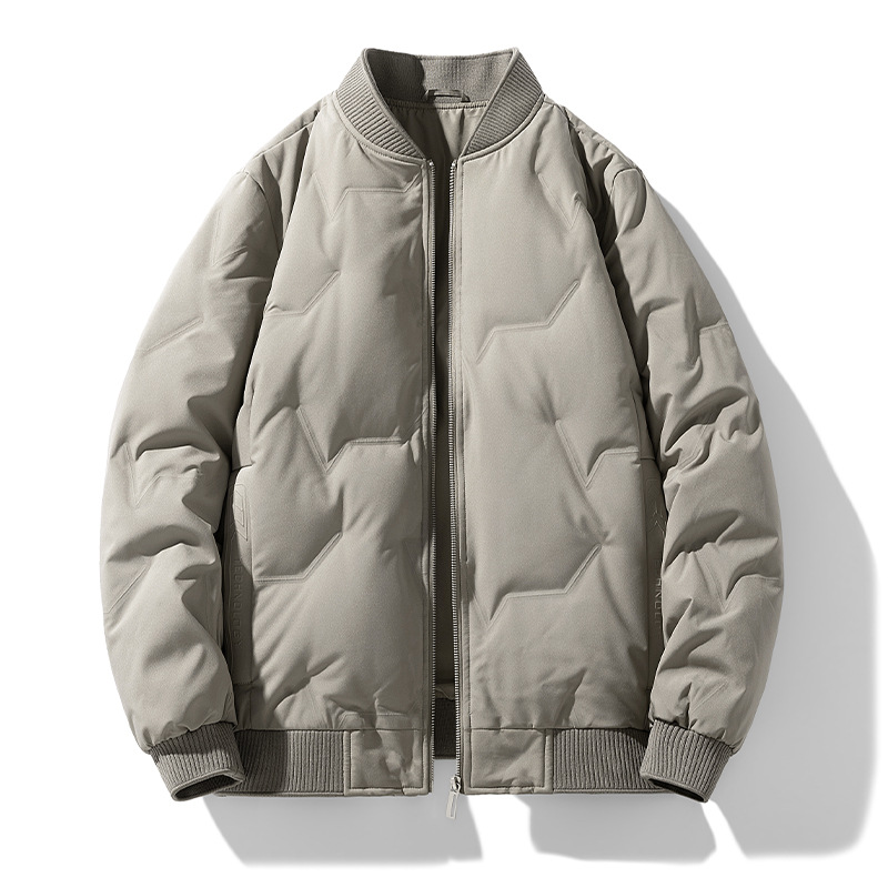 Cross-border plumón hombre invierno 2025 nueva chaqueta de béisbol cálida chaqueta de negocios casuales chaqueta hombre