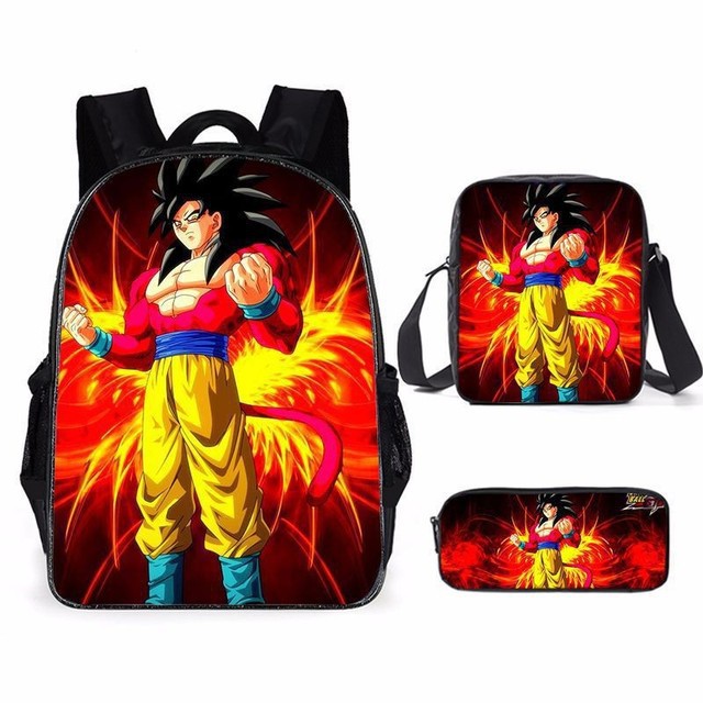 Mochila Dragon Ball de animación transfronteriza, mochila para estudiantes de Dragonball, mochila de poliéster Wukong, bolso de hombro