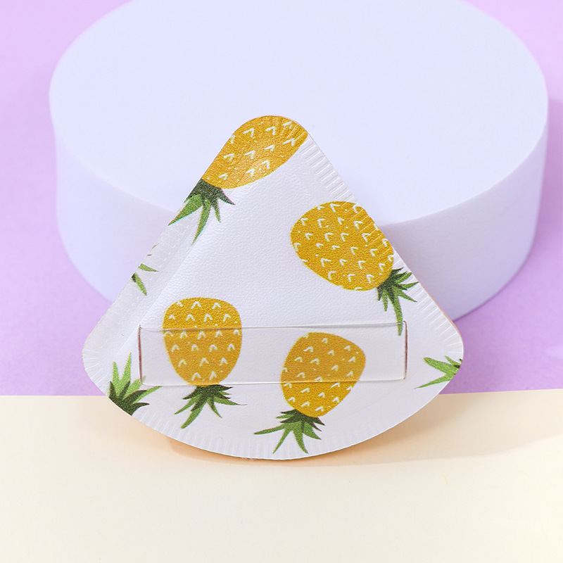 Fábrica personalizada serie de frutas soplo de algodón de azúcar no come polvo triángulo de maquillaje esponja cojín de aire herramientas de belleza al por mayor