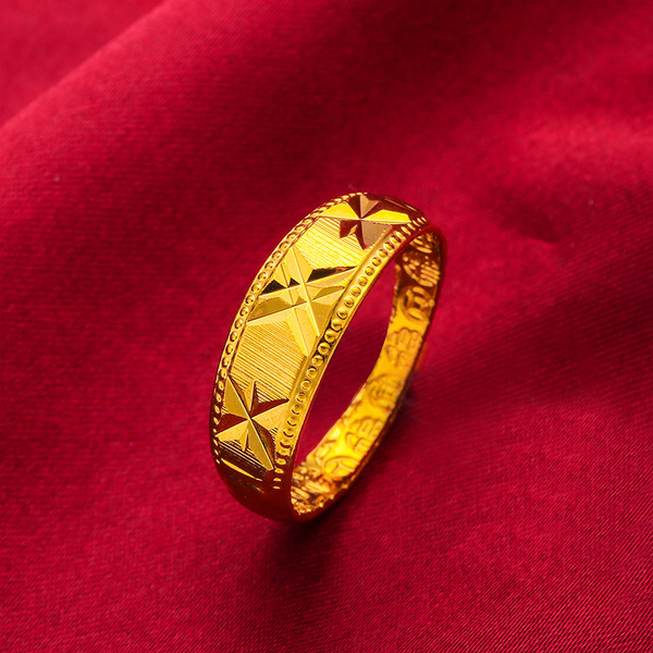 Brass glossy ring for men and women