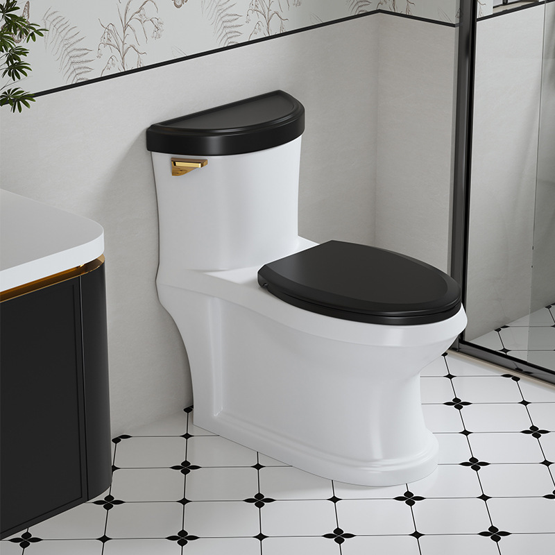 Retro European and American Duplex Toilet Siphon Large Diameter Deodorant Water-Saving Ceramic Cross-Border Luxury One-Piece Simple European Toilet