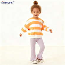 跨境欧美风女童套装秋冬新款欧美中小童洋气小女孩圆领长袖两件套