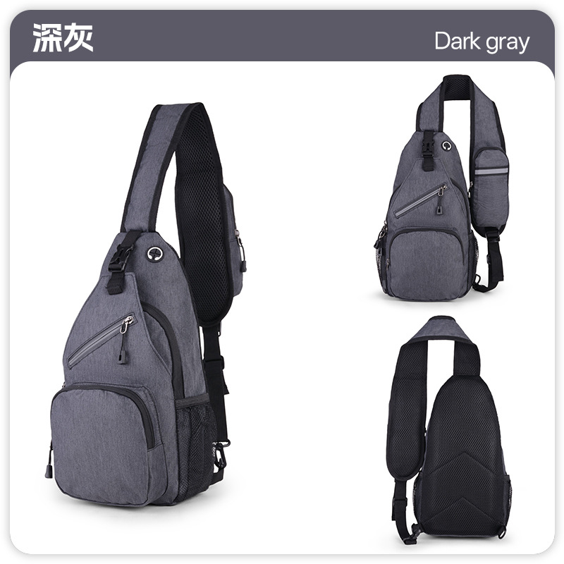 Bolso de pecho casual personalizado transfronterizo al aire libre para hombres Oxford tela nocturna mochila de hombro de moda amplia bolso de hombro
