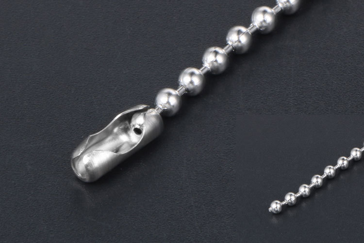 Fashion Simple Round Bead Chain Solid Color Titanium Steel Necklace Wholesale Nihaojewelry display picture 3