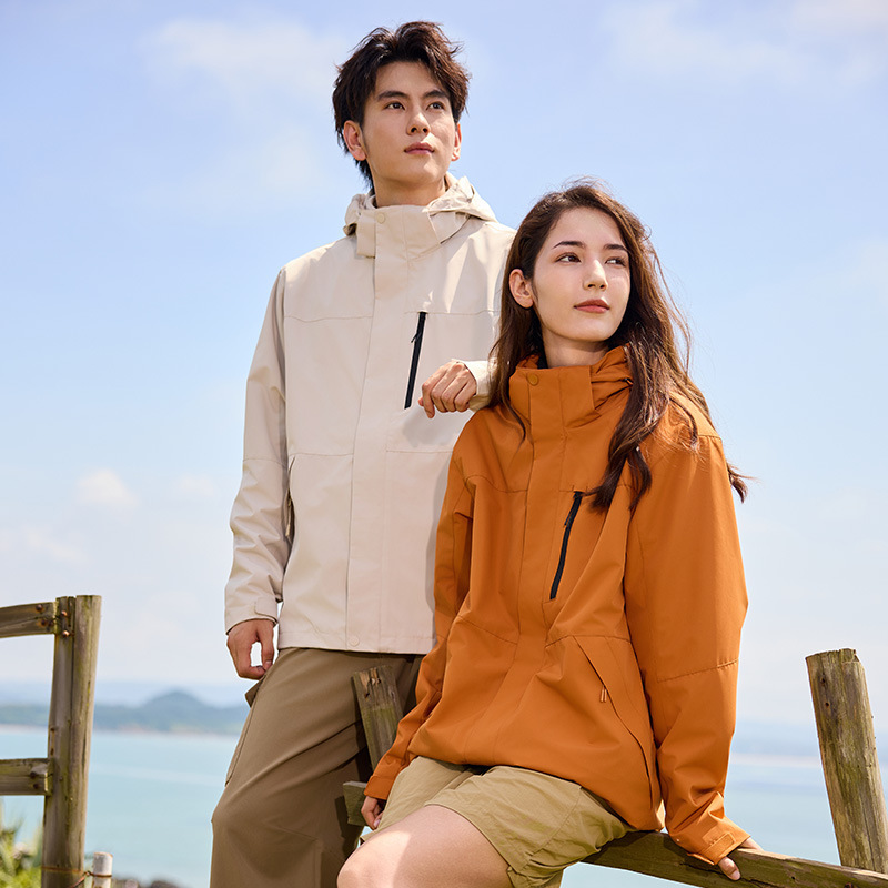 Soft Shell Workwear Jacket Men's and Women's Fleece Liner Jacket Spring Autumn and Winter Outdoor Waterproof Couple's Three-in-One Jacket