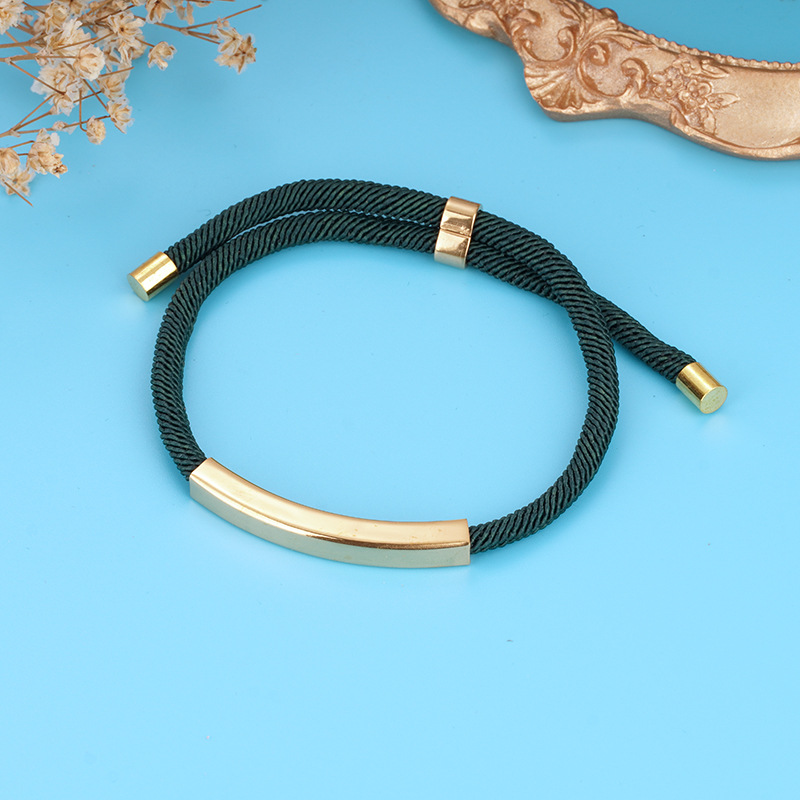 Europe and the United States cross-border lettering printing materials stainless steel bracelet holiday gift advertising small gifts titanium steel woven jewelry