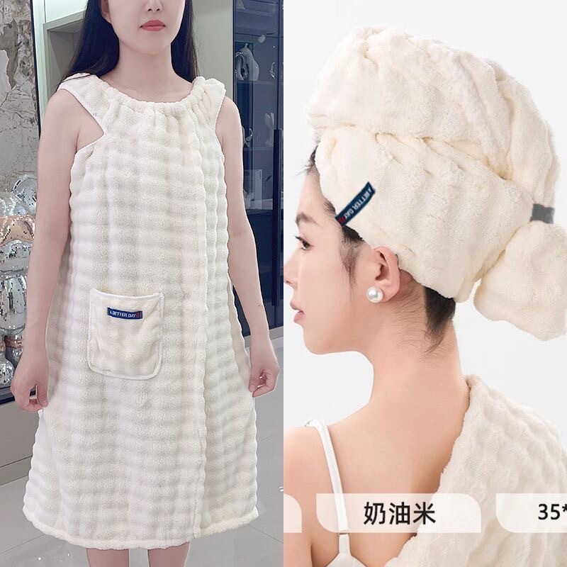 クラスAの新しいバブルベルベットの多用途スカート、ウェアラブルバスタオルサスペンダー、女性用バススカート、家庭用大人用吸収性バスローブ|undefined