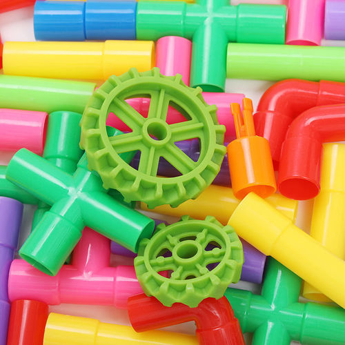 Pipe building blocks assembled children's water pipe type puzzle development for girls and boys kindergarten plastic puzzle toys