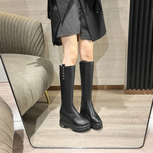 ����LѥŮ2025�ﶬ�¿������10cm�@���LͲѥ�ٴ�^ϥ��ɫƤѥ