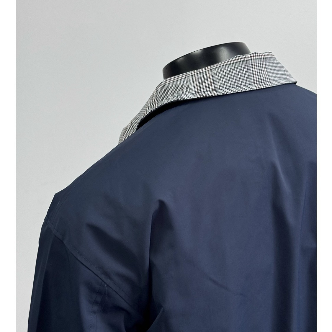 Color Blocking Plaid Lapel Jacket Men's Workwear Minimalist Loose Casual Jacket_voghion.com