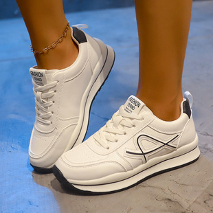 New Sports Shoes for Women, Casual Lace-Up Soft-Soled Sports Shoes for Women, Comfortable Foreign Trade Shoes, Lace-Up Sneakers