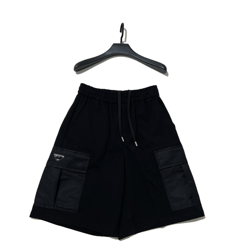 High-End Independent Men's and Women's Bermuda Workwear Pocket Triangle Logo Casual Daily Shorts Cross-Border