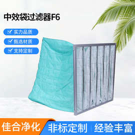 中效袋式过滤器中央空调无纺布f5f7f8铝框袋式空气金属外框F5F7